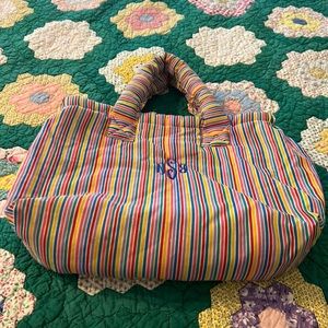 Handmade Stripe Rainbow Bag